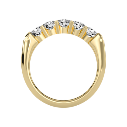 Joily Half Eternity Band In 925 Sterling Silver - Twelve