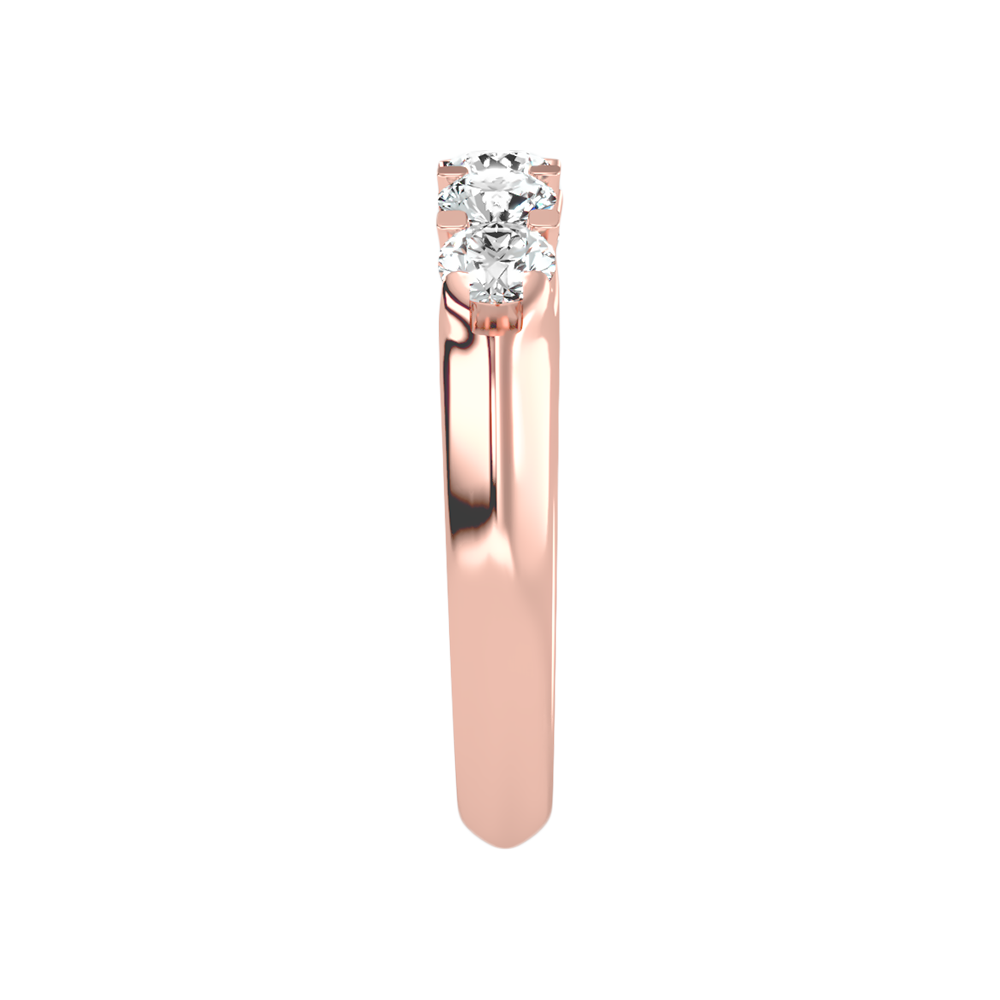 Joily Half Eternity Band In 925 Sterling Silver - Seven