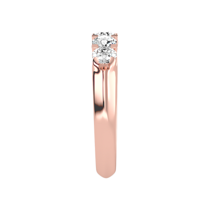 Joily Half Eternity Band In 925 Sterling Silver - Seven