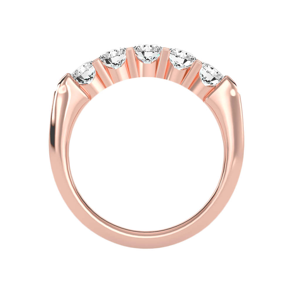 Joily Half Eternity Band In 925 Sterling Silver - Eight