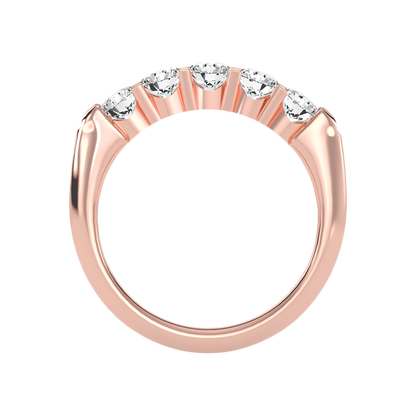 Joily Half Eternity Band In 925 Sterling Silver - Eight