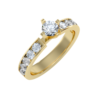 Jolly Solitaire Ring In 925 Sterling Silver - Ten