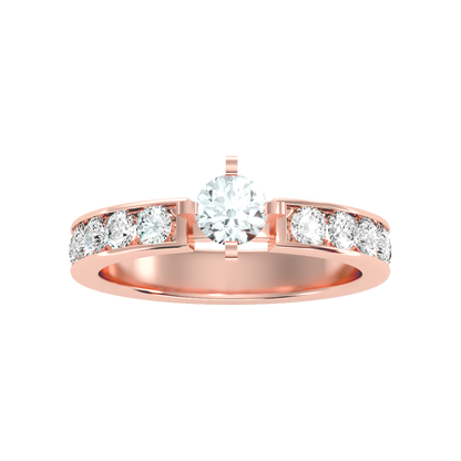 Jolly Solitaire Ring In 925 Sterling Silver - Two
