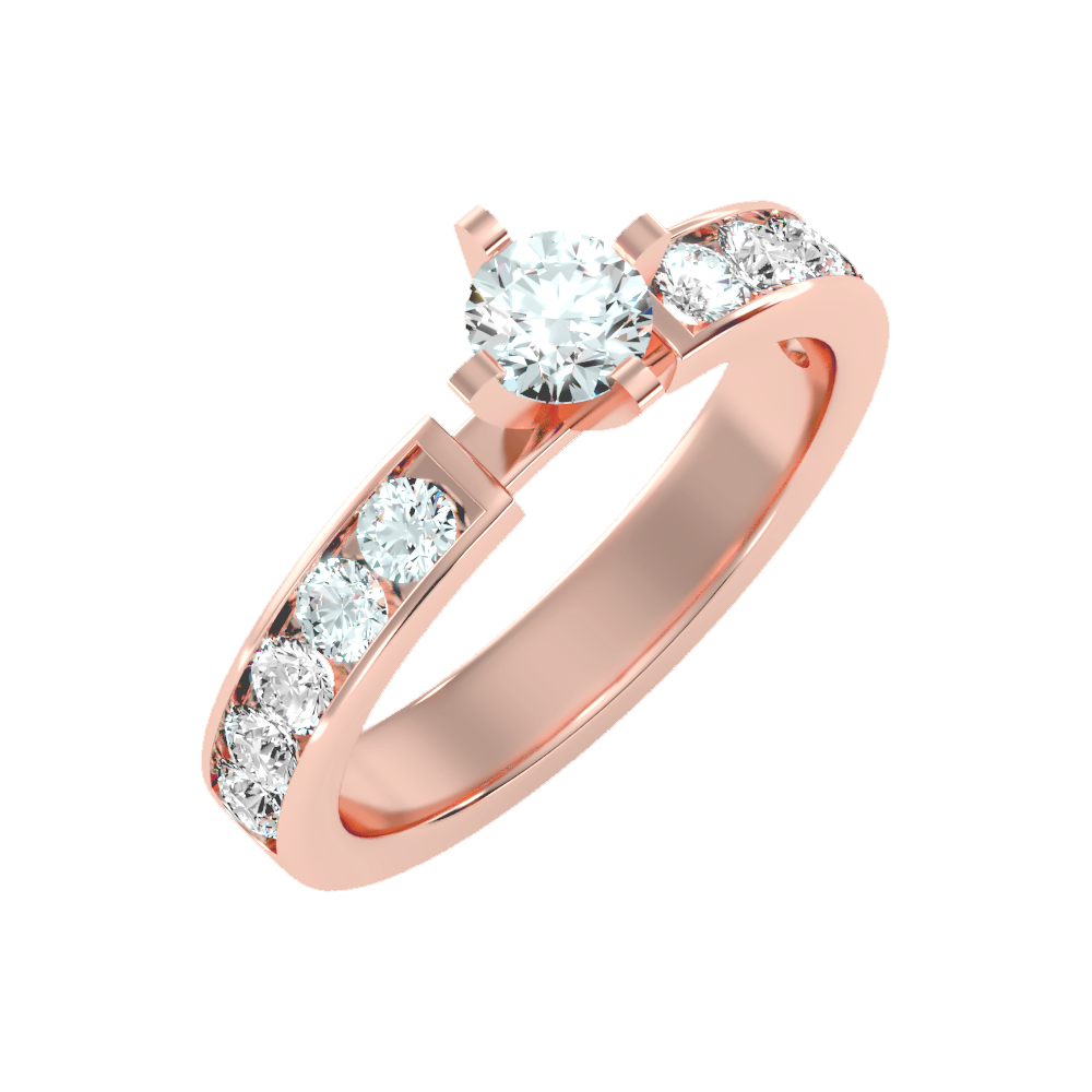 Jolly Solitaire Ring In 925 Sterling Silver - Four
