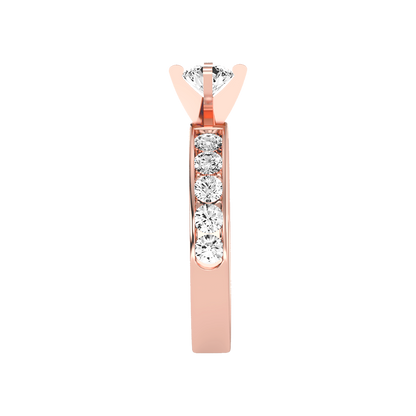 Jolly Solitaire Ring In 925 Sterling Silver - Five