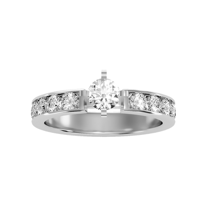 Jolly Solitaire Ring In 925 Sterling Silver - Seven
