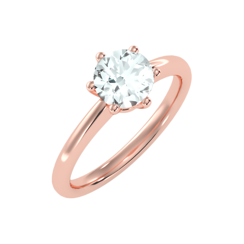 Joyful Classic Solitaire Ring In 925 Sterling Silver - One