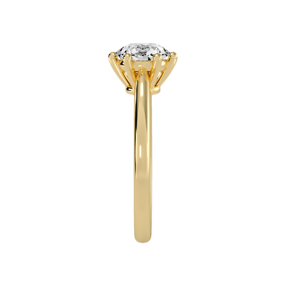 Joyful Classic Solitaire Ring In 925 Sterling Silver - Eleven