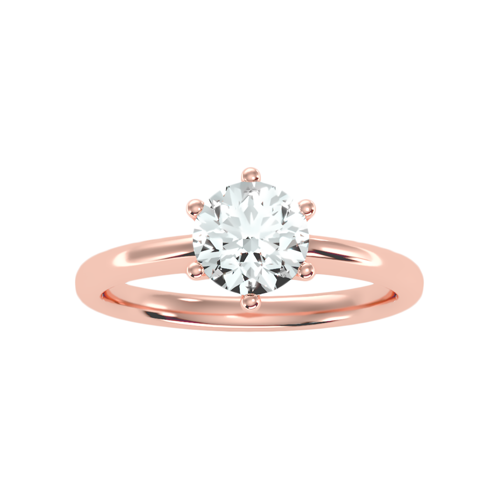 Joyful Classic Solitaire Ring In 925 Sterling Silver - Three