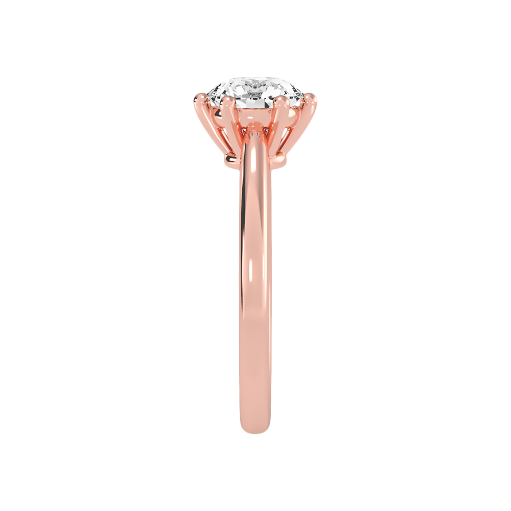 Joyful Classic Solitaire Ring In 925 Sterling Silver - Four