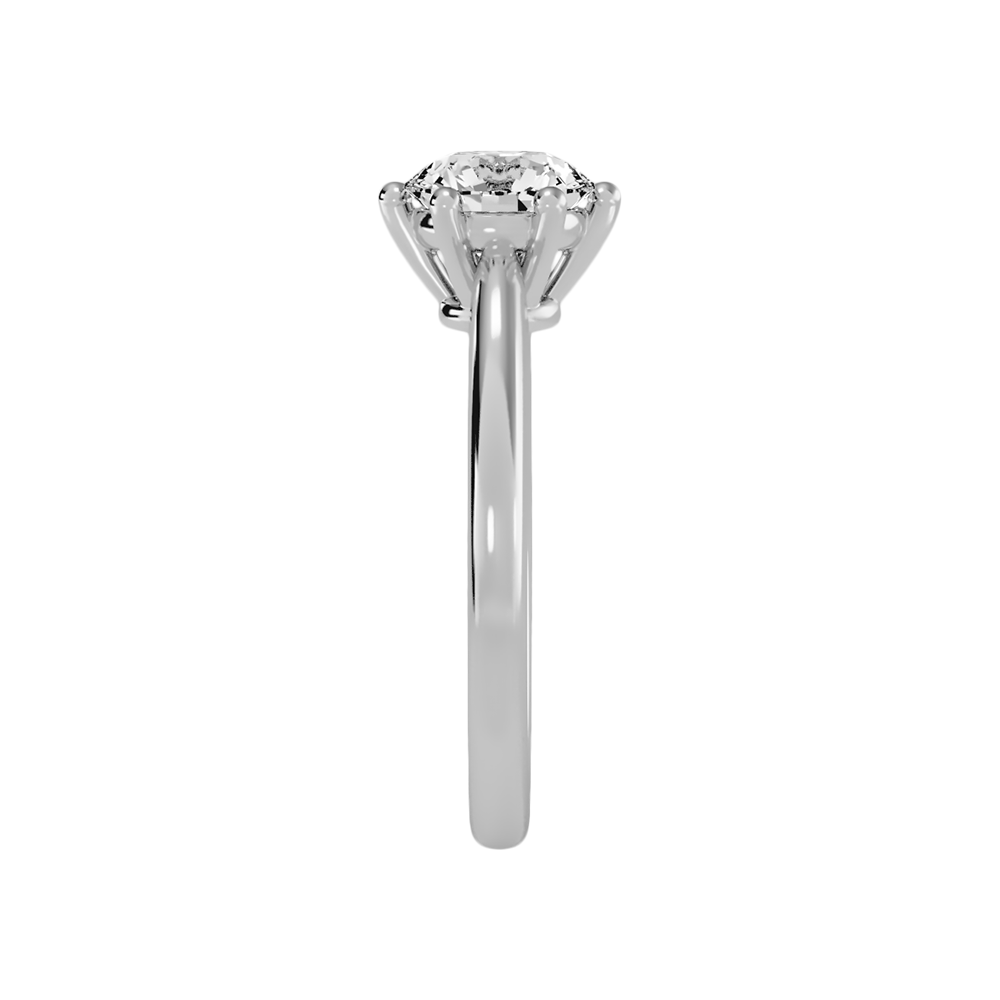 Joyful Classic Solitaire Ring In 925 Sterling Silver - Seven