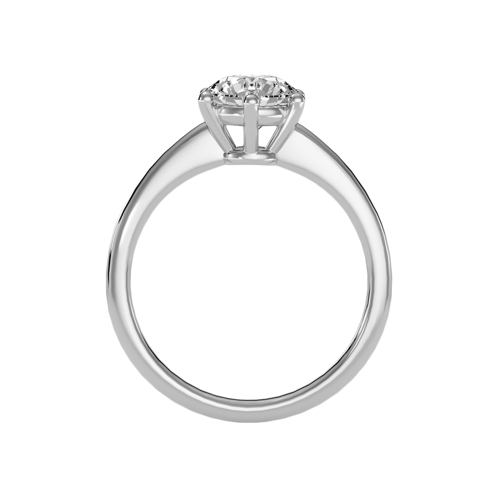 Joyful Classic Solitaire Ring In 925 Sterling Silver - Eight