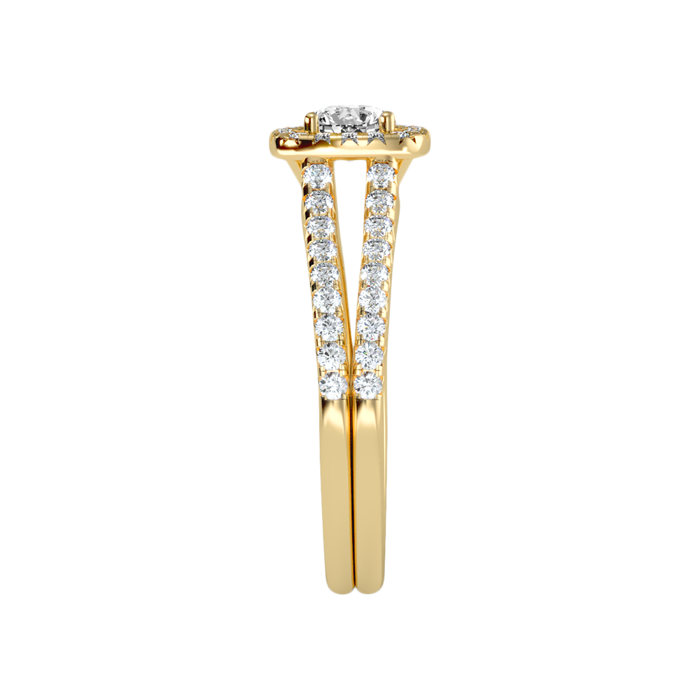 Jubliant Halo Diamond Ring In 925 Sterling Silver - Eleven