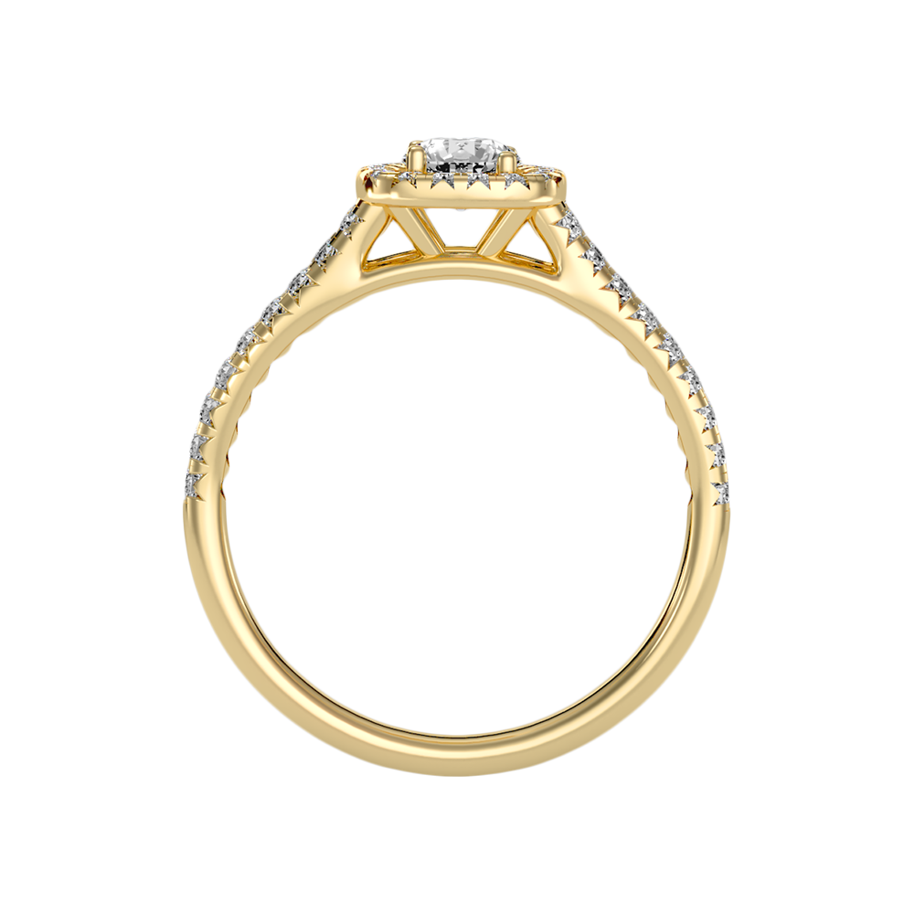 Jubliant Halo Diamond Ring In 925 Sterling Silver - Twelve