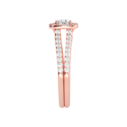 Jubliant Halo Diamond Ring - Four
