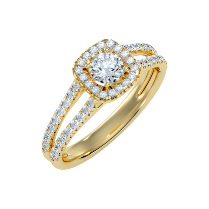 Jubliant Halo Diamond Ring - Nine