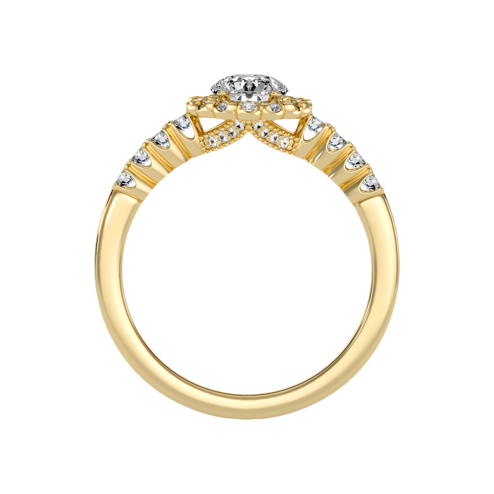 Kallos Classic Halo Diamond Engagement Ring In 925 Sterling Silver - Twelve