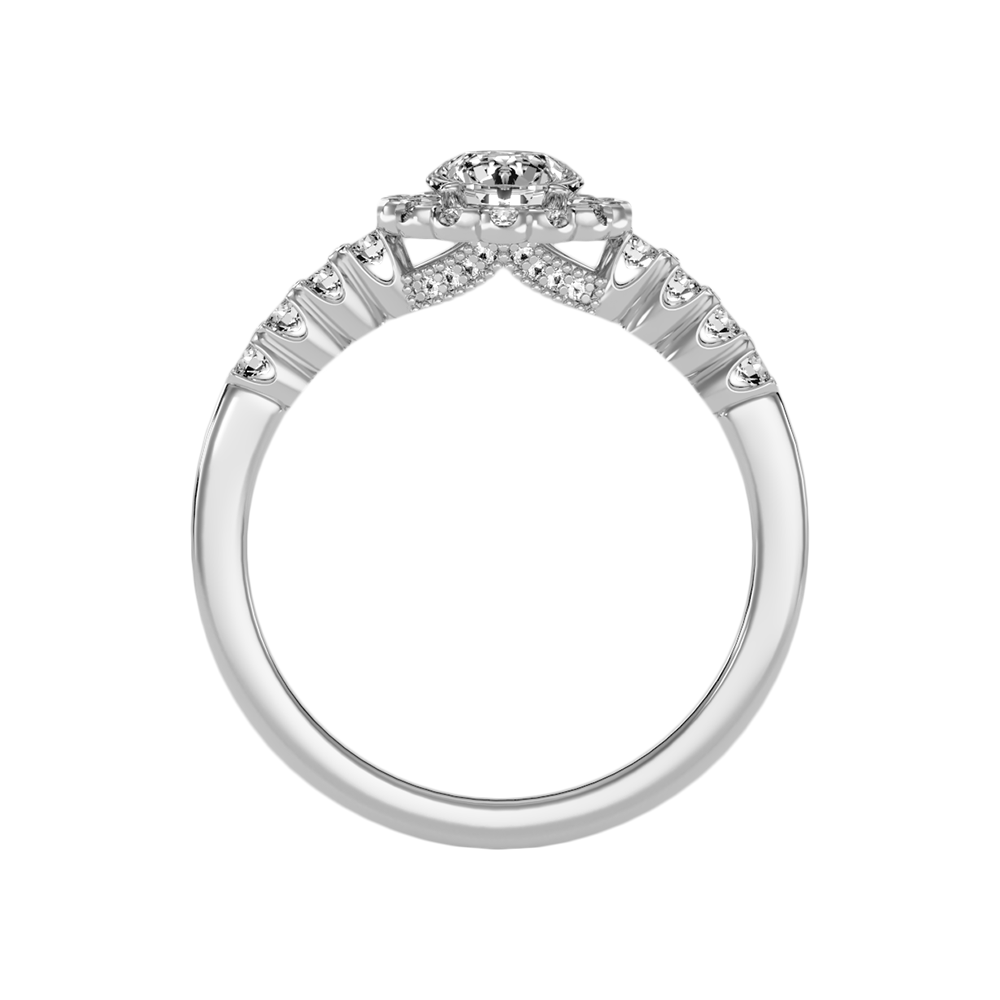 Kallos Classic Halo Diamond Engagement Ring - Two
