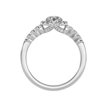 Kallos Classic Halo Diamond Engagement Ring - Two