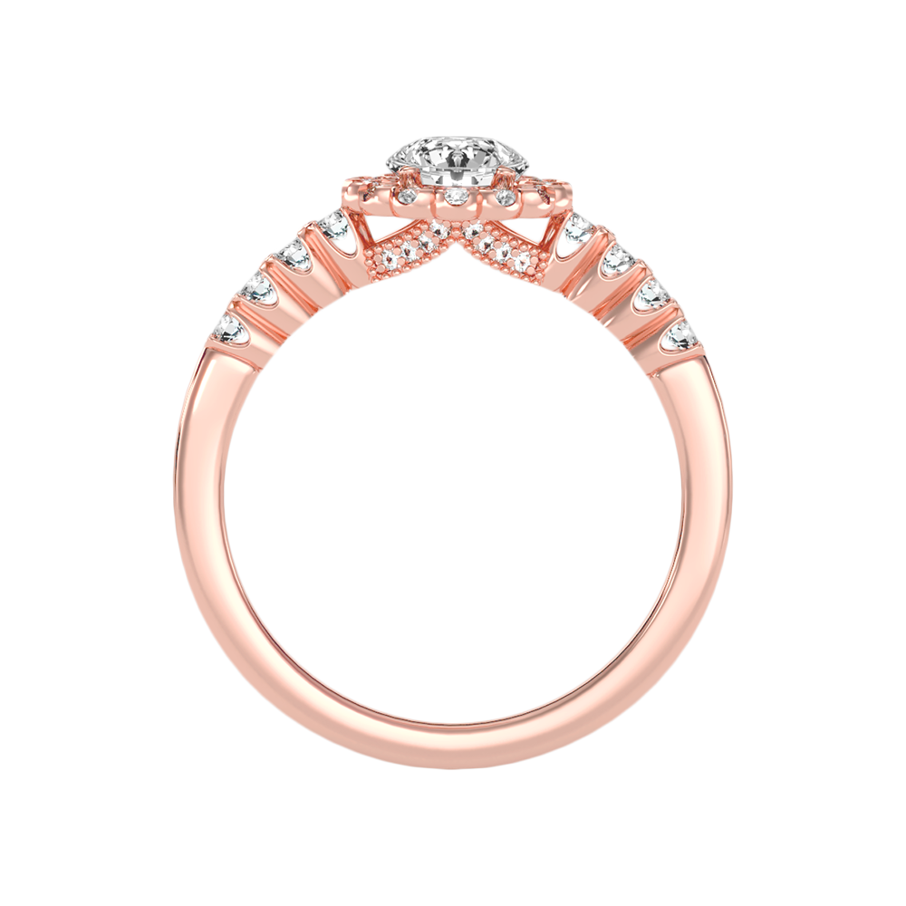 Kallos Classic Halo Diamond Engagement Ring - Six