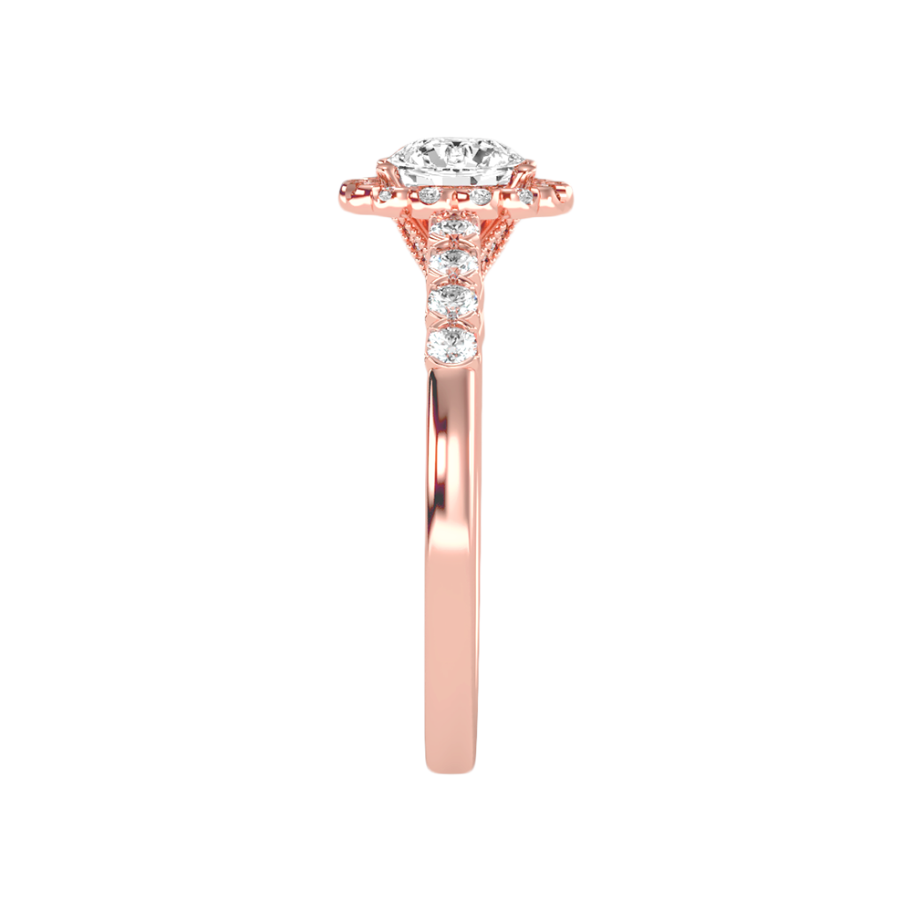 Kallos Classic Halo Diamond Engagement Ring - Eight