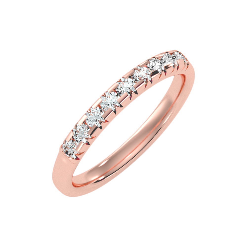 Keen Half Eternity Ring In 925 Sterling Silver - Ten
