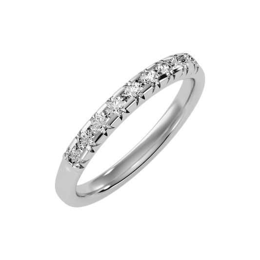 Keen Half Eternity Ring In 925 Sterling Silver - Two