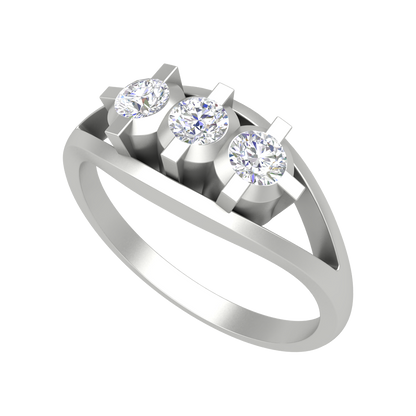 Kelly Rounded Band In 925 Sterling Silver - Five