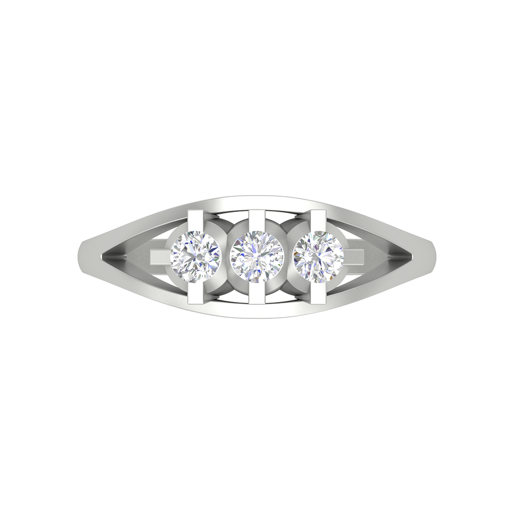 Kelly Rounded Band In 925 Sterling Silver - Six