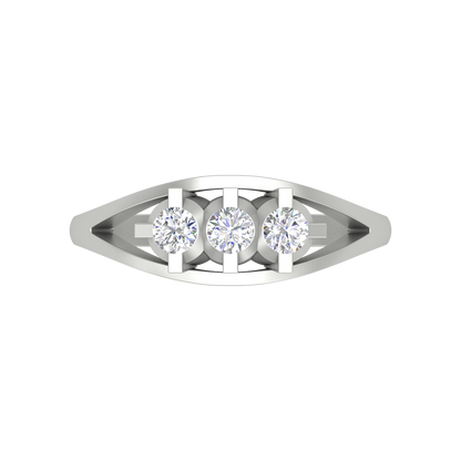 Kelly Rounded Band In 925 Sterling Silver - Six