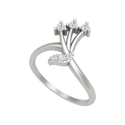 Knot Flexi Ring In 925 Sterling Silver - Five