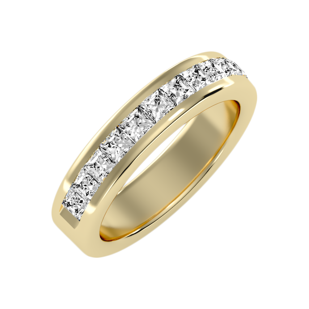 Laesh Half Eternity Band In 925 Sterling Silver - One