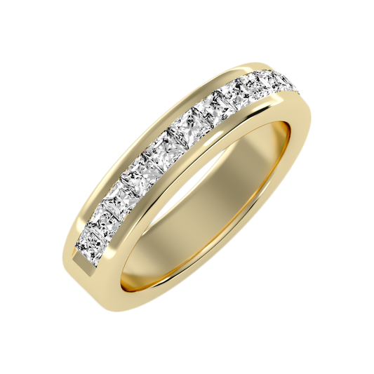 Laesh Half Eternity Band In 925 Sterling Silver - One
