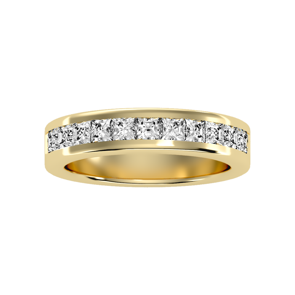 Laesh Half Eternity Band In 925 Sterling Silver - Three