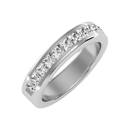 Laesh Half Eternity Band In 925 Sterling Silver - Five