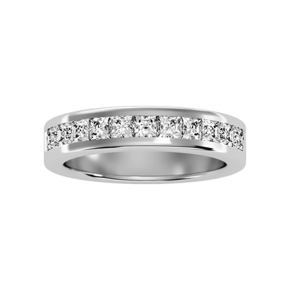 Laesh Half Eternity Band In 925 Sterling Silver - Six