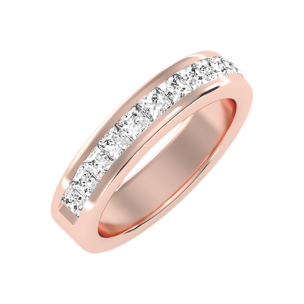 Laesh Half Eternity Band In 925 Sterling Silver - Nine