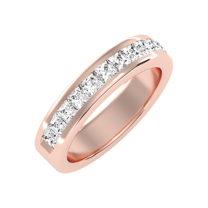 Laesh Half Eternity Band In 925 Sterling Silver - Nine