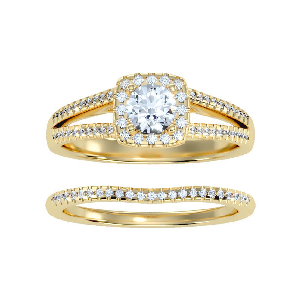 Lambent Bridal Ring Set - Ten