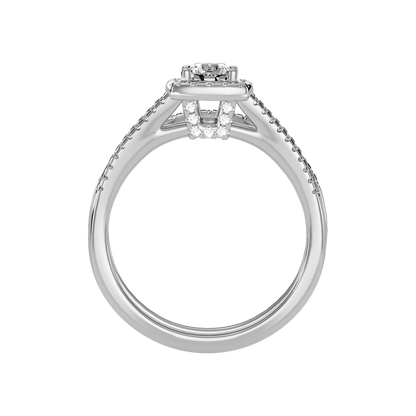 Lambent Bridal Ring Set In 925 Sterling Silver - Eight