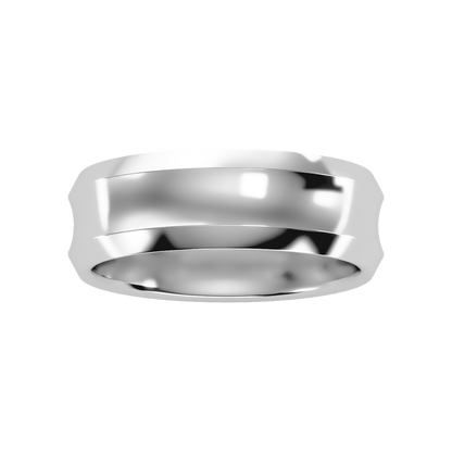 Laurels Men's Broad Band Ring - Three