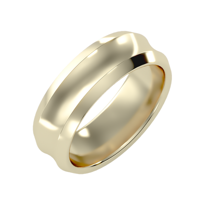 Laurels Men's Broad Band Ring - Nine