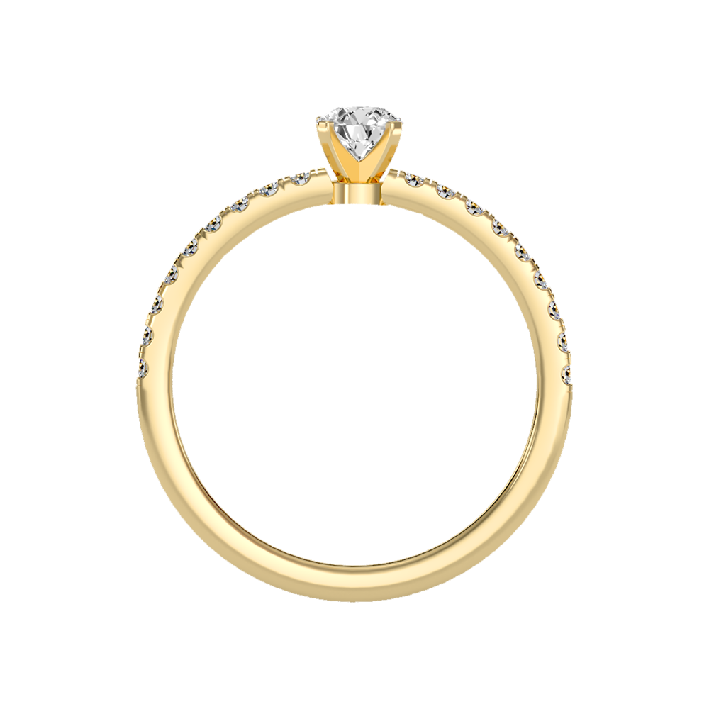 Lavish Solitaire Ring In 925 Sterling Silver - Twelve