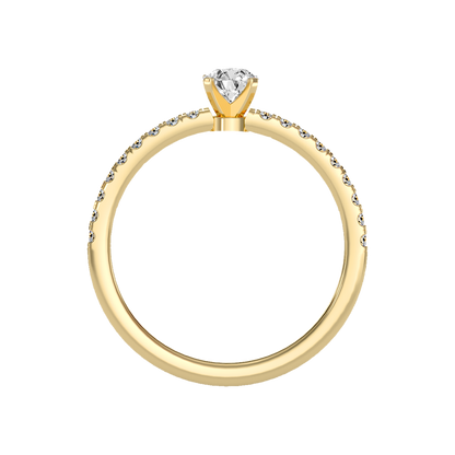 Lavish Solitaire Ring In 925 Sterling Silver - Twelve