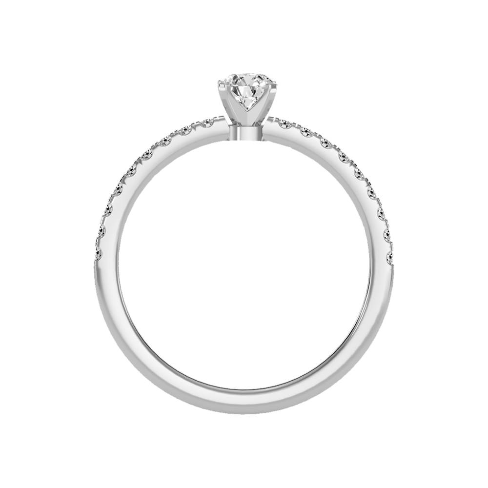 Lavish Solitaire Ring In 925 Sterling Silver - Two