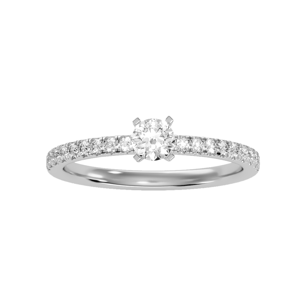 Lavish Solitaire Ring In 925 Sterling Silver - Three
