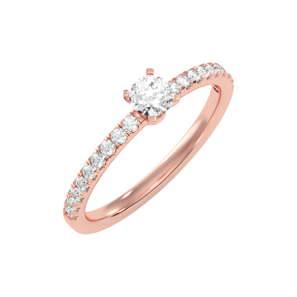 Lavish Solitaire Ring In 925 Sterling Silver - Five