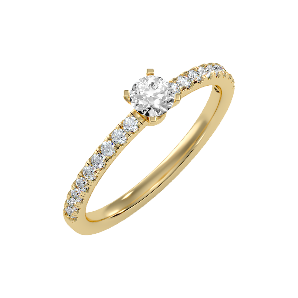 Lavish Solitaire Ring In 925 Sterling Silver - Nine