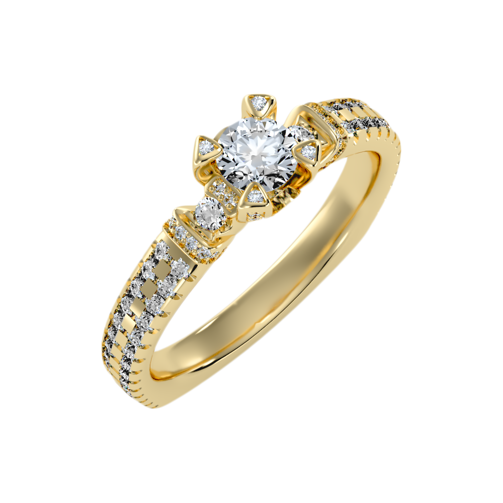 La Belleza Halo Ring In 925 Sterling Silver - One