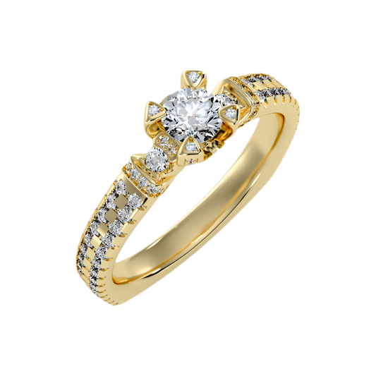 La Belleza Halo Ring In 925 Sterling Silver - One
